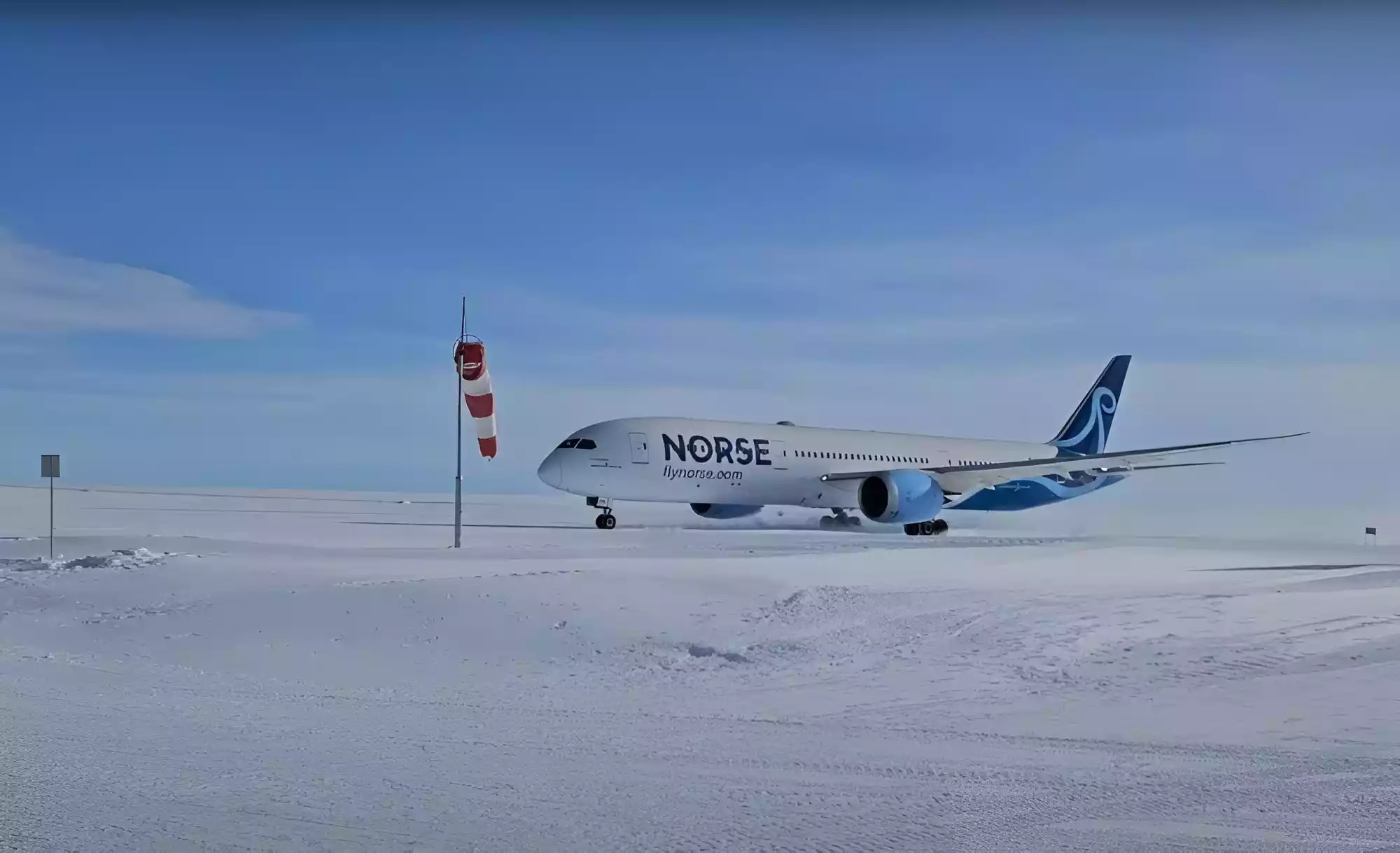 Passenger Plane in Antarctica